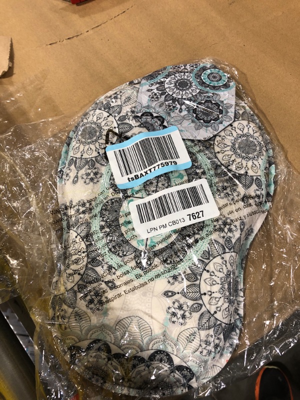 Photo 1 of Ergonomic Mouse Pad with Wrist Rest Support + Cup Coasters,Thick Mousepad Relief Carpal Tunnel Pain, Mouse Pad with Non-Slip PU Base, Computer Mouse Pads for Wireless Mouse,Cyan Mandala