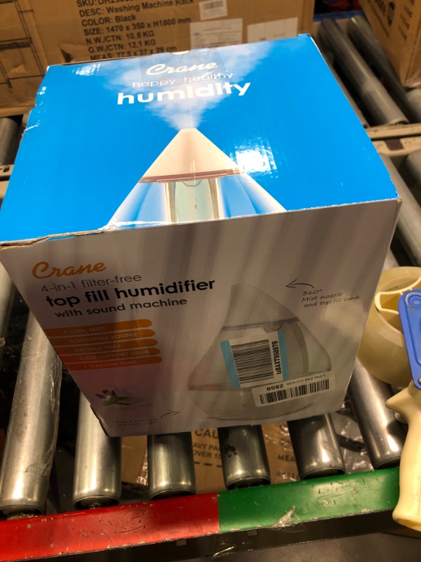 Photo 1 of Crane Drop Humidifier, 1 Gallon, Clear & White