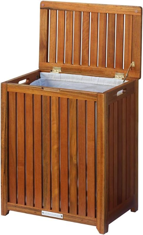 Photo 1 of ** loose screws***
oceanstar Solid Wood Spa Hamper, Brown