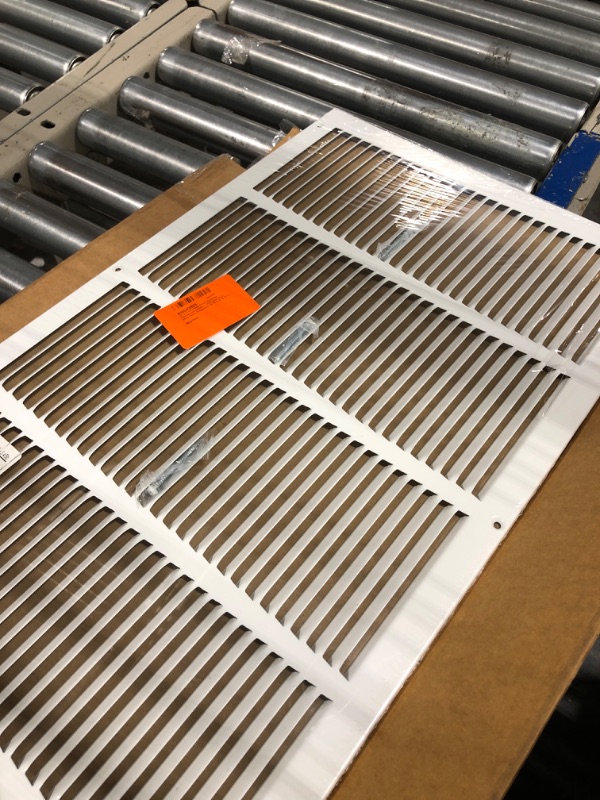 Photo 1 of 24"w X 14"h Steel Return Air Grilles - Sidewall and Ceiling - HVAC Duct Cover - White [Outer Dimensions: 25.75"w X 15.75"h] 24 X 14 White