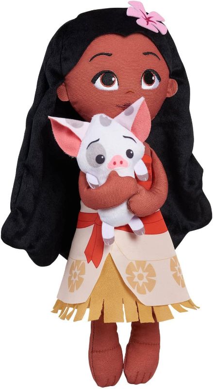 Photo 1 of Disney Princess Lil' Friends Plushie Moana & Pua 14-inch Plushie Doll, Officially Licensed Kids Toys for Ages 3 Up by Just Play
