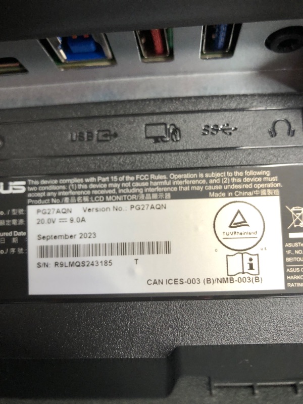 Photo 6 of **PART ONLY** ASUS ROG Swift 27" QHD HDR IPS Gaming Monitor - PG27AQN
