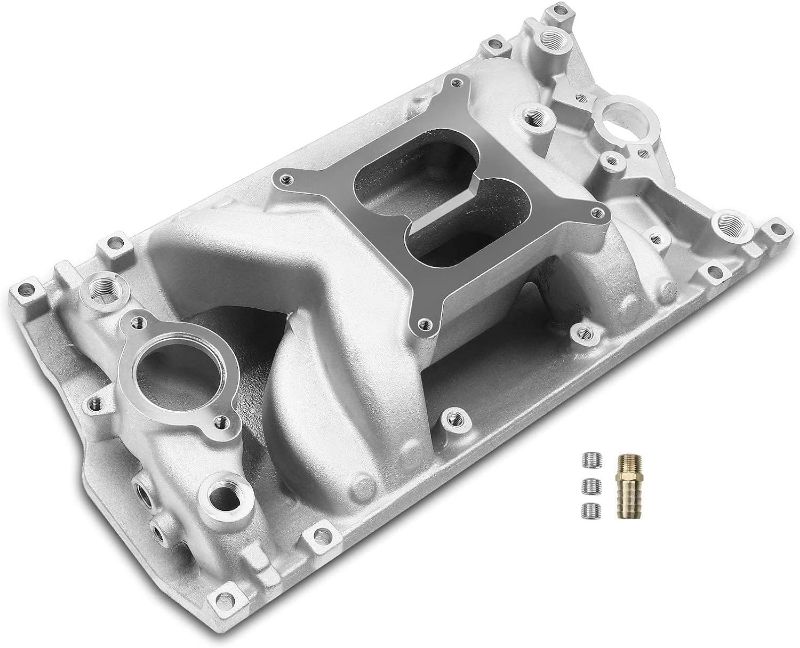 Photo 1 of A-Premium Aluminum Dual Plane Intake Manifold Compatible with Chevy Vortec SBC V8 283 307 350 327, fits GMC, Chevy, Cadillac Vehicles -96-02 - C/K Class, Yukon, Express & More full-size, 1500-6500 RPM
