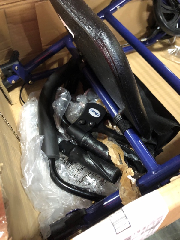 Photo 1 of Drive Medical 10257BL-1 4-Wheel Rollator Walker With Seat & Removable Back Support, Blue
