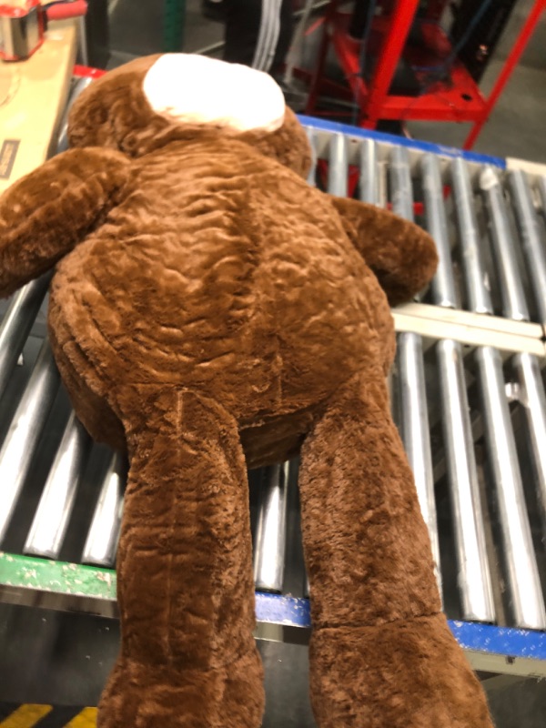 Photo 4 of Animal Adventure | Sqoosh2Poof Giant, Cuddly, Ultra Soft Plush Stuffed Animal with Bonus Interactive Surprise - 54" Bear , Brown
