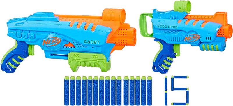 Photo 1 of ***ONLY NERF GUN***
NERF Elite Junior Ultimate Starter Set, 2 Easy Play Blasters, 15 Darts for Kids Outdoor Games, Ages 6 & Up
