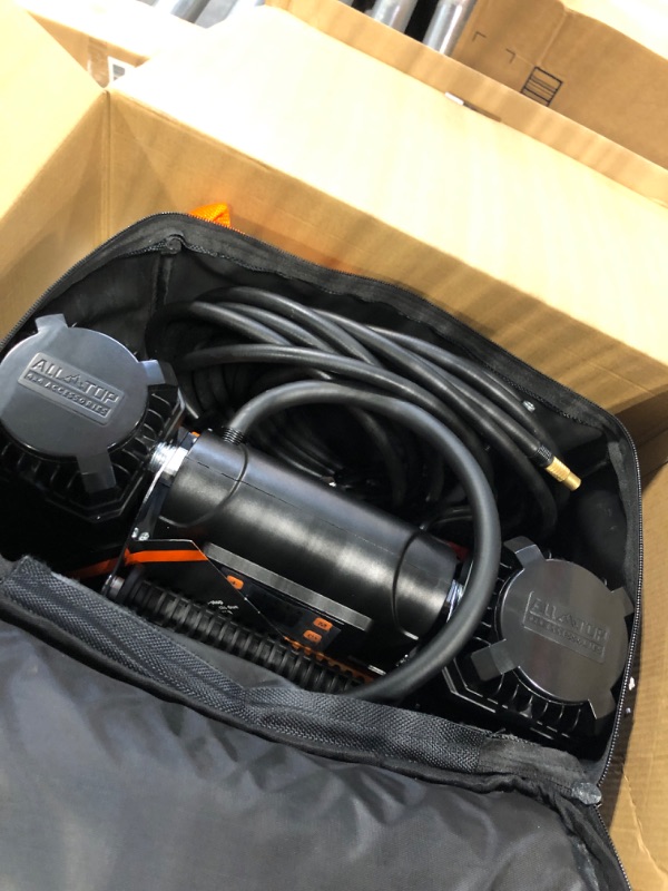 Photo 3 of ALL-TOP 12V Air Compressor w/LCD Control Panel to Preset Target Pressure, 150PSI 12.35CFM Air Pump Inflator for Overland (Dual Cylinder)
