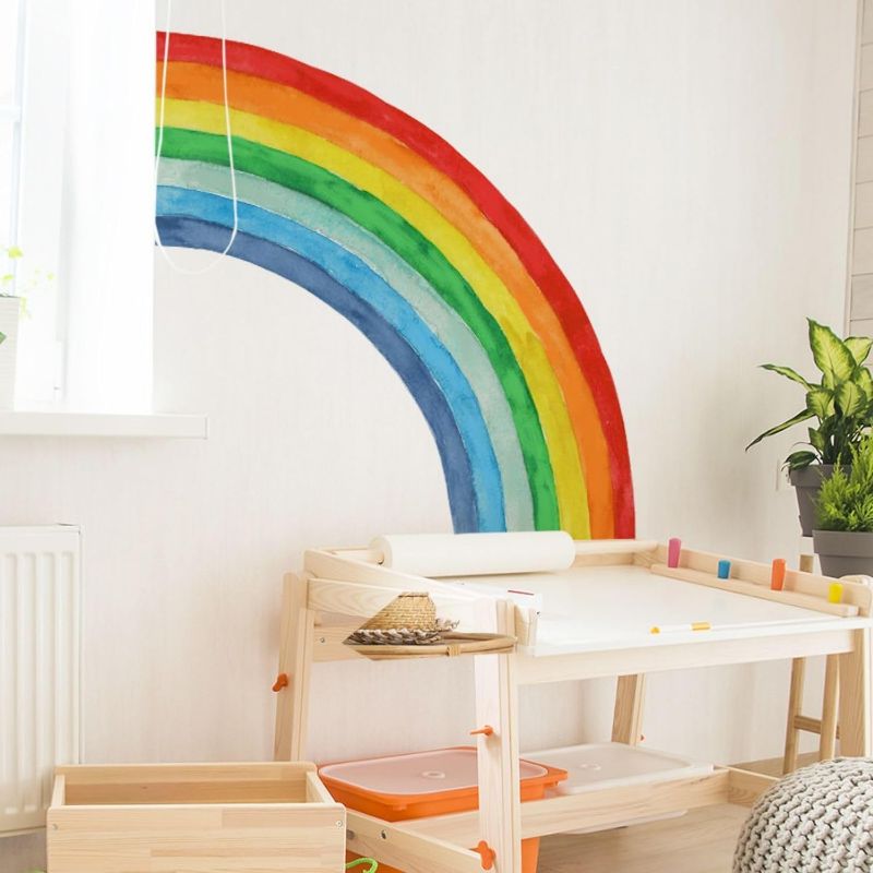 Photo 1 of ****NOT EXACT***
Eutecado Rainbow Wall Sticker Watercolor Rainbow Wall Decals for Girls Room Nursery, Large Rainbow Removable Wall Art Murals Peel and Stick Wall Decoration for Bedroom Living Room Kids Room
