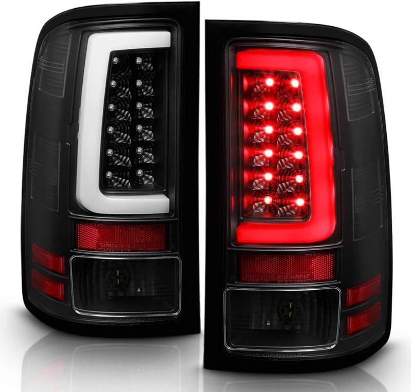 Photo 1 of ***NOT EXACT, SEE PICS***
ACANII - For 2007-2013 GMC Sierra 1500 2500HD 3500HD Black Housing LED Light Tube Tail Lights Brake Lamps Set Left+Right
