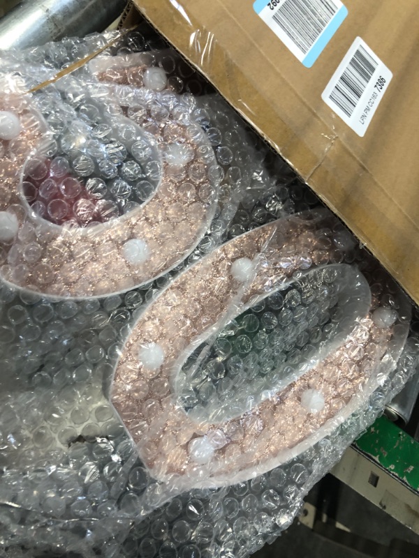 Photo 1 of 8.7'' Decorative LED Light up Numbers, Light up Number Sign for Night Birthday Party Decorations Happy Birthday LED Sign Backdrop Anniversary Wedding Party Bar Wall Decor (Rose Gold,50th) 50th Rose Gold