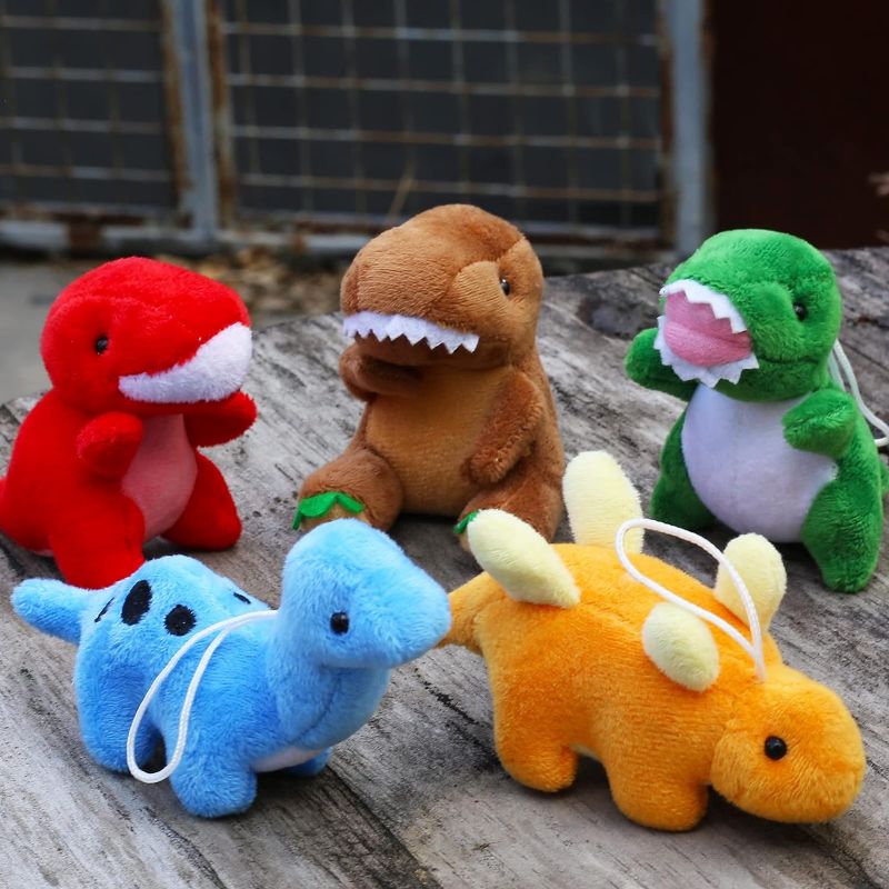 Photo 1 of 16 Pack Plush Dinosaurs Bulk, Mini Dinosaur Figures Assortment Keychain Toy, Soft Dino Stuffed Animal Set Gifts for Kids, Easter Basket Stuffers, Goody Bag Filler, Doll Machine, Toddler Party Favors
