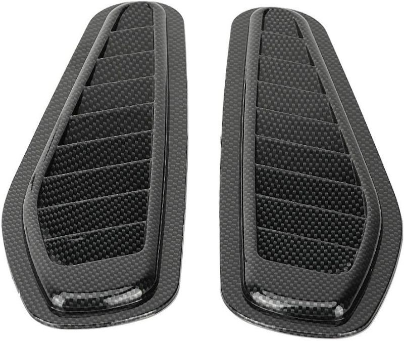 Photo 1 of Air Flow Intake Cover, 2pcs Carbon Fiber Style Car Air Flow Intake Decorative Scoop Bonnet Vent Hood Cover Universal Air Flow Vent Protection Cover Hood Scoops For Cars car hood vent hood vents for c
