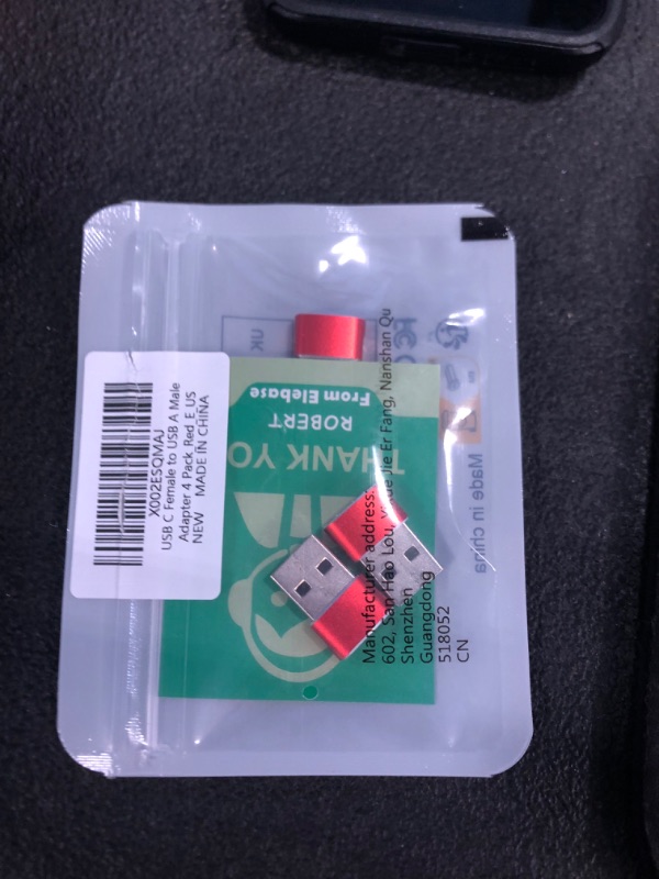 Photo 1 of Elebase USB to USB C Adapter 4Pack,Type C Female to A Male Cable Converter for Apple Watch Ultra iWatch 7 8 SE,iPhone 12 13 14 15 Pro Max Plus,Airpods,iPad 8th 9th 10th Air 4th 5th Mini 6th Generation Red
