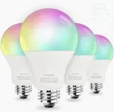 Photo 1 of [2023 Upgraded]Smart Light Bulbs(Pack of 4), 3Stone 100W Equivalent WiFi LED Color Changing Bulb Dimmable 2700K-6500K RGBCW, Works with Alexa, Google Home 2.4Ghz Only, A21 10W E26 Tunable White No Hub 4 Count (Pack of 1)
