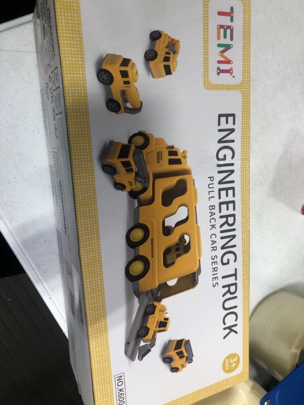 Photo 1 of 8 Pack Diecast Construction Vehicles, Metal Alloy Engineering Construction Trucks for Boys Age 3 4-7 8 9 Years Old, Kids Play Trucks Birthday Party Supplies Cake Toppers 8P ConstructionToy Trucks