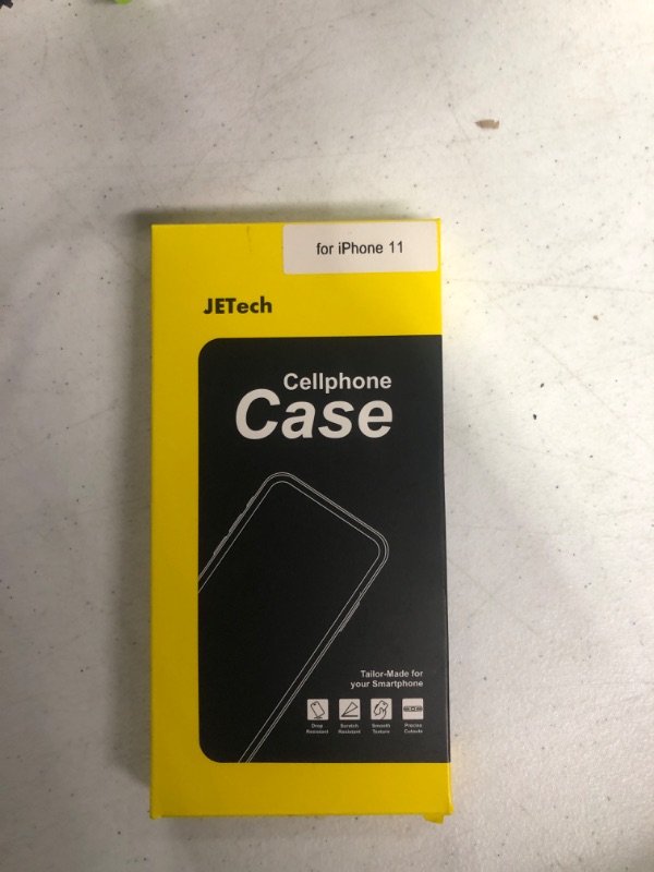 Photo 2 of **USED WITH Scratches** JETech Case for iPhone 11 6.1-Inch, Non-Yellowing Shockproof Phone Bumper Cover, Anti-Scratch Clear Back (Black)