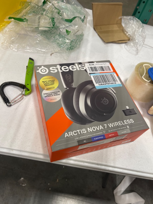 Photo 2 of NEW SteelSeries Arctis Nova 7 Wireless Multi-Platform Gaming Headset – Simultaneous Wireless 2.4GHz & Bluetooth – Comfort Design - Fast Charging 38Hr Battery – PC, PS, Switch, Mobile Black Arctis Nova 7