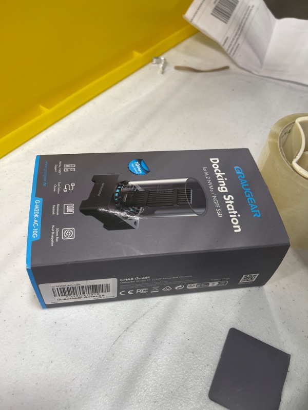 Photo 1 of GRAUGEAR M.2 NVMe SATA SSD Enclosure Docking Station, USB 3.2 Gen 2 10Gbps External Docking Base with Cooling Fan, UASP Trim Support, M2 PCIe NGFF M Key B+M Key, RTL9210B Chipset [G-M2DK-AC-10G]