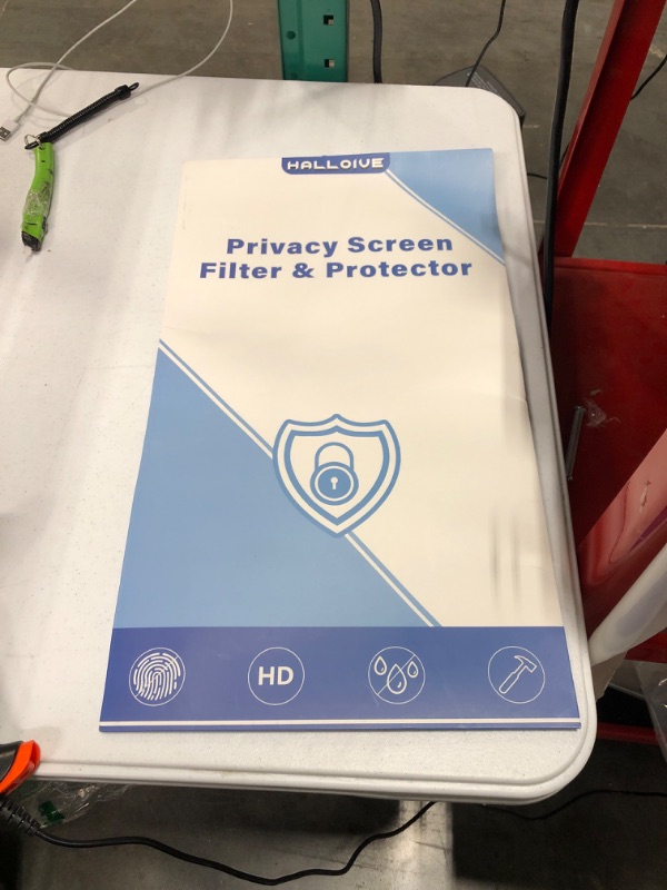 Photo 2 of Halloive ?2 Pack? Computer Privacy Screen 21.5 Inch for 16:9 Widescreen Monitor, Removable Eye Protection Anti Glare Blue Light Computer Screen Privacy Shield, Anti Spy Screen Protector Film 21.5 in 2 Pack 21.5 Inch Computer Privacy Screen