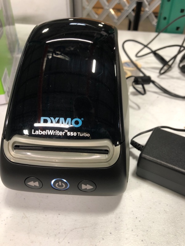 Photo 3 of DYMO LabelWriter 550 Turbo Label Printer, Label Maker with High-Speed Direct Thermal Printing, Automatic Label Recognition, Prints Variety of Label Types Through USB or LAN Network Connectivity