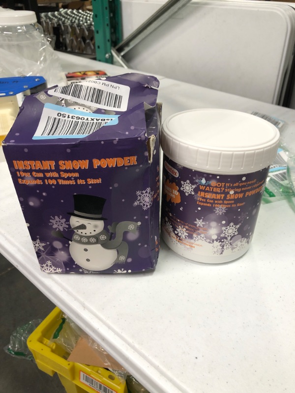 Photo 1 of Instant Snow Powder - Makes 10 Gallons of Fake Snow - Perfect for Winter Decoration, Village Displays, Holiday and Winter Crafts and Artificial Snow Play