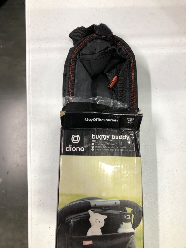 Photo 1 of Diono Buggy Buddy Universal Stroller Organizer with Cup Holders, Secure Attachment, Zippered Pockets, Safe & Secure, Black (Pack of 3) Black 1 Count (Pack of 3) Buggy Buddy 2-in-1