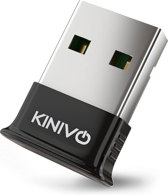 Photo 1 of Kinivo USB Bluetooth Adapter for PC BTD400 (Bluetooth 4.0 Dongle Receiver, Low Energy) - Compatible with Windows 11/10/8.1/8, Raspberry Pi, Linux, MacOS, Laptop & Headphones