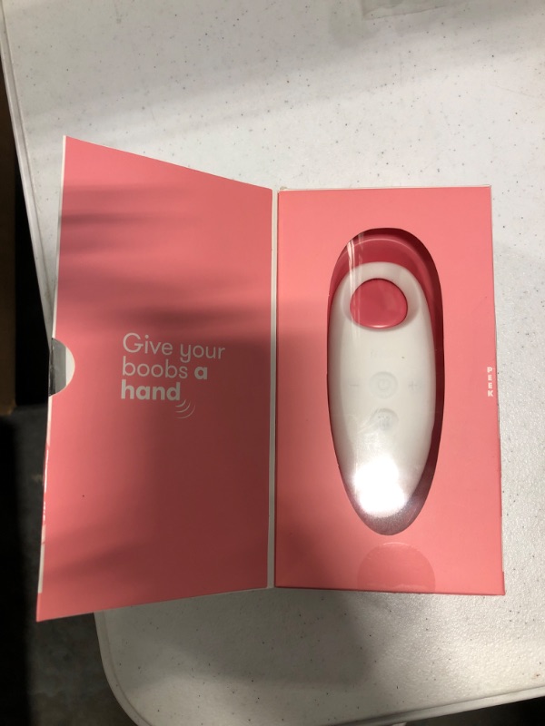 Photo 1 of Frida Mom 2-in-1 Lactation Massager - Multiple Modes of Heat + Vibration for Clogged Milk Ducts, Increase Milk Flow, Breast Engorgement - USB Cord Included, White, pink 1 Count (Pack of 1) 2-in-1 Lactation Massager