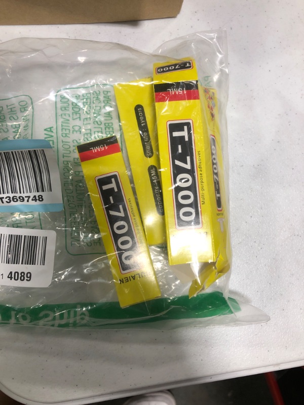 Photo 1 of 4 Pack Multipurpose T7000 Glue for Jewelry Making, Rhinestones Crafts, Super Adhesive Black T-7000 Glues (15 ml/0.5 oz) 4Pack-15ML