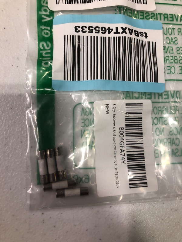 Photo 1 of 5 Qty. 5x20mm 6.3A Slow-Blow Ceramic Fuse T6.3a 250v