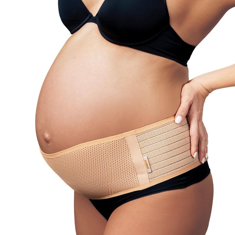 Photo 1 of Belly Band Pregnancy Support | Maternity Belt for Pregnant Women Pelvic Tummy Abdomen Abdominal Binder Waist Wrap Sling Belts Bands Brace Back Pain Relief Hip Relieve Must Haves Mom Gifts (Beige)