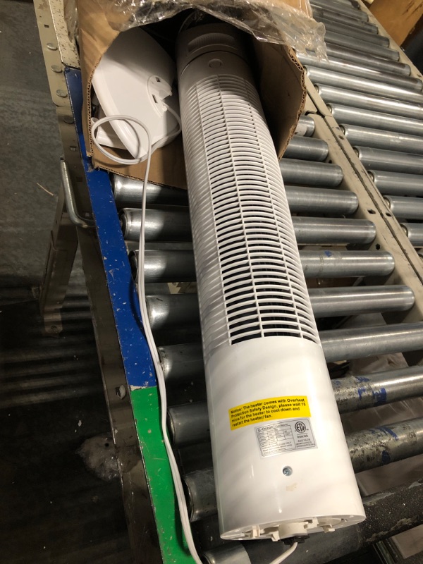 Photo 2 of ***SOLD FOR PARTS*** Dreo Nomad One Tower Fan with Remote, 24ft/s Velocity Quiet Cooling Fan, 90° Oscillating Fan with 4 Speeds, 4 Modes, 8H Timer, Bladeless Fan, Standing Floor Fans, White Standard White