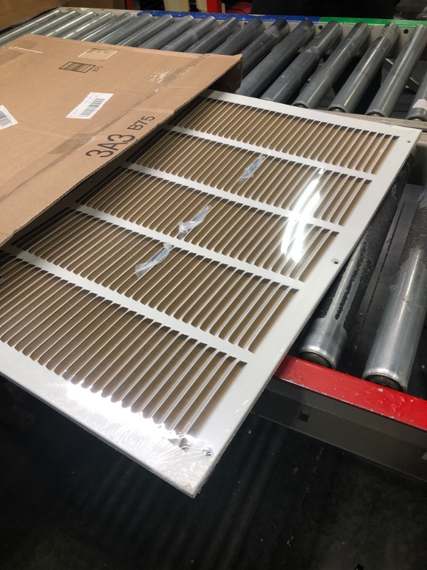 Photo 2 of [Duct Opening Measurements] Steel Return Air Grille | Vent Cover Grill for Sidewall and Ceiling, White |  Duct Opening Duct Opening 