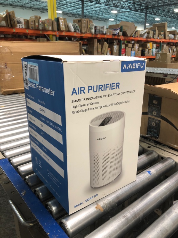 Photo 4 of Air Purifiers for Home Large Room up to 1350ft², AMEIFU Upgrade Large Size H13 Hepa Bedroom Air Purifier for Wildfire,Pets Dander with 3 Fan Speeds, Filter Replacement Reminder, Aromatherapy Function White