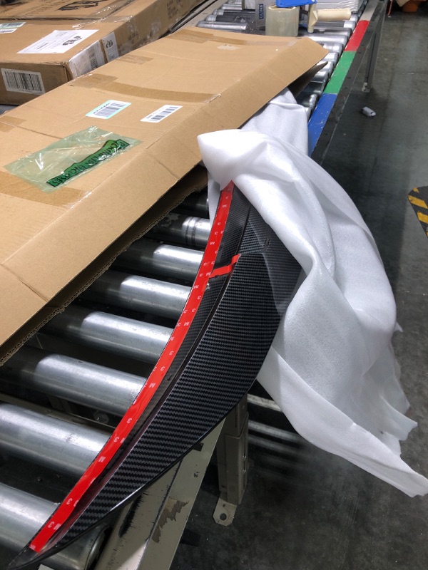 Photo 2 of SNA Q50 Spoiler Dry Carbon Fiber Compatible for (2014-2023) Infiniti Q50 & Q50S Sedan, The Next Generation Carbon Fiber Gloss Black Spoiler Wing