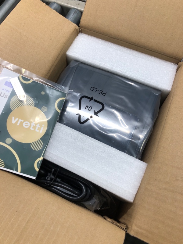 Photo 1 of vretti Thermal Shipping Label Printer - 4x6 Label Printer for Shipping Packages - 410B USB Thermal Printer Compatible with Ebay Etsy UPS FedEx Ebay Mac Linux, Chrome os Windows ONLY USB Connection