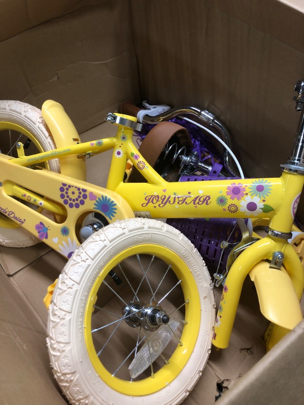 Photo 2 of JOYSTAR Little Daisy Kids Bike for Girls Ages 2-12 Years, 12 14 16 20 Inch Princess Girls Bicycle with Doll Bike Seat, Training Wheels, Basket and Streamers, Kids Cycle Bikes, Multiple Colors