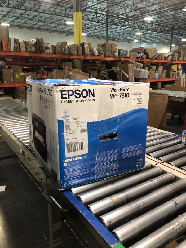 Photo 1 of Epson Workforce Pro WF-7310 Wireless Wide-Format Printer with Print up to 13" x 19", Auto 2-Sided Printing up to 11" x 17", 500-sheet Capacity, 2.4" Color Display, Smart Panel App WF-7310 DUAL TRAY (500 sheets)/PRINT