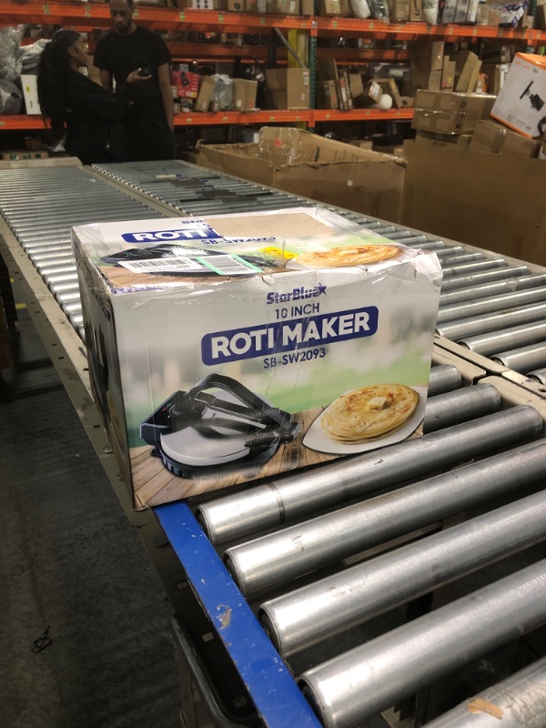 Photo 1 of 10inch Roti Maker by StarBlue with FREE Roti Warmer - The automatic Stainless Steel Non-Stick Electric machine to make Indian style Chapati, Tortilla, Roti AC 110V 50/60Hz 1200W SB-SW2093