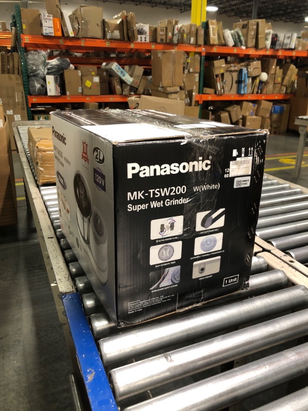 Photo 1 of Panasonic 2 Litre Wet Grinder with Automatic Timer & Stainless steel drum| MK TSW200 W, White Color | 110-120 Volts | Suitable for USA and Canada | Dosa & Idli wet Grinder