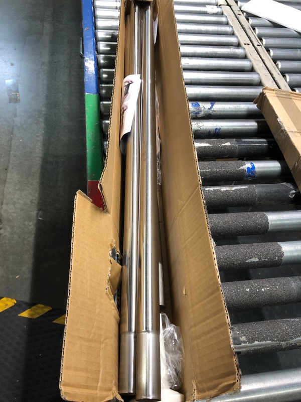 Photo 1 of Umimile Tension Curtain Rod, 51-126 inch Adjustable Spring Shower Tension Curtain Rod, Stainless Steel Closet Rod for Windows or Shower, No Drilling, No Rust, Easy to Install Stainless 51-126”