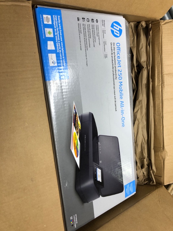 Photo 3 of HP OfficeJet 250 All-in-One Portable Printer with Wireless & Mobile Printing, Works with Alexa (CZ992A) Black