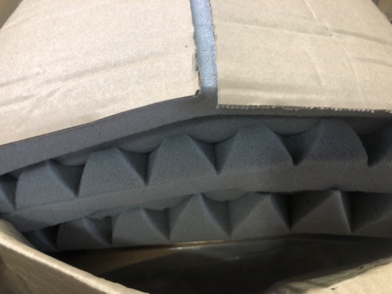 Photo 1 of 12 Pack Pyramid Sound Proof Foam Panels with Self-Adhesive, 12" X 12" X 2" Acoustic Foam Panels of High Density, Soundproof Wall Panels Fast Expand, Sound Absorption and Decoration (Gray)