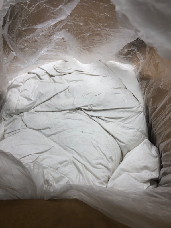 Photo 3 of **USED** Bedsure Lightweight Goose Feather Down Comforter King Size - Summer Weight Down Comforter King, Extra Puffy King Duvet Insert, 8 Corner Tabs, Machine Washable (106x90 Inches) White King