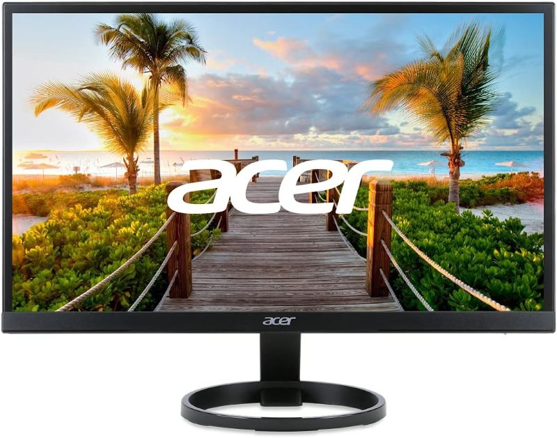 Photo 1 of Acer 23.8” Full HD (1920 x 1080) Ultra-Thin Zero-Frame IPS Monitor with AMD Radeon FREESYNC Technology and 1ms VRB (HDMI Port & VGA Port), black