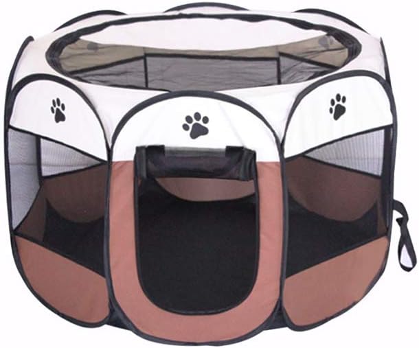 Photo 1 of 
BODISEINT Portable Pet Playpen, Dog Playpen Foldable Pet Exercise Pen Tents Dog Kennel House Playground for Puppy Dog Yorkie Cat Bunny Indoor Outdoor Travel...