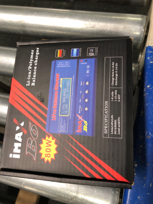 Photo 3 of Lipro Battery Balance Charger 80W 6A Discharger for NiMH/NiCd (1-15S) LiPo/Li-ion/Life Battery (1-6S) RC Hobby Batteries Balance Charger with AC Power Supply