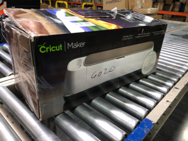 Photo 1 of Cricut Maker Bundle, Includes Cricut Maker Cutting Machine, Iron On Vinyl, Premium Vinyl - Permanent, Holographic Iron On Vinyl, Transfer Tape, Cutting Mats, Tool Set, Crafting Accessories, Champagne