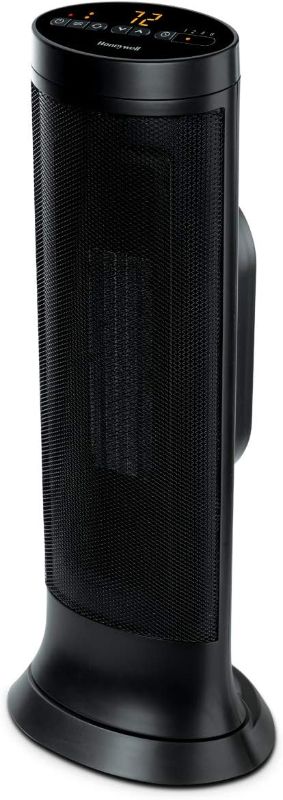 Photo 1 of Honeywell Slim Ceramic Tower Heater, Large Room, Black – Easy to Use Ceramic Heater – Slim Space Heater with Two Heat Settings