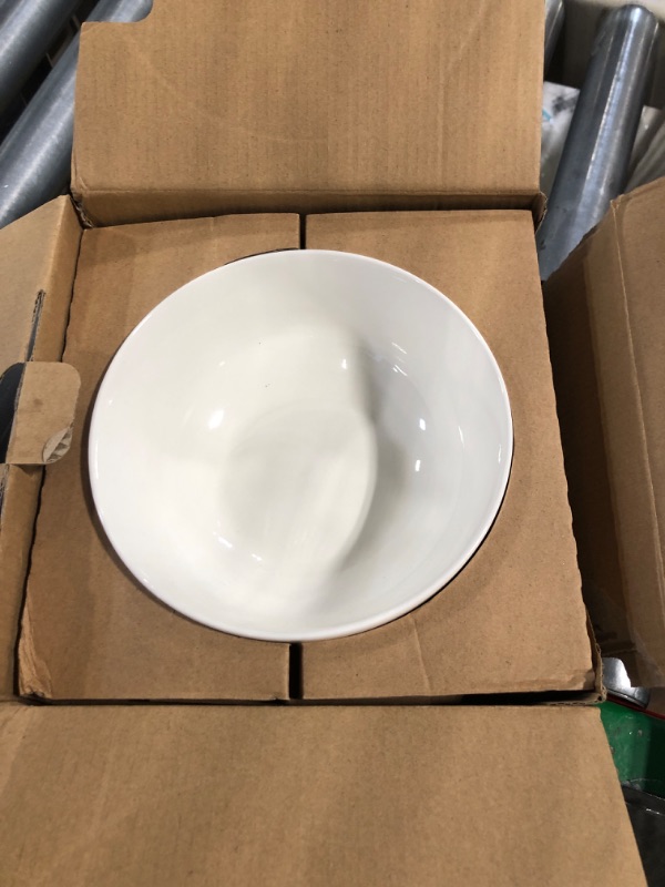 Photo 3 of *****SET OF 2***** HOKELER 4.5 Inch Small Ceramic Bowls, 12 Ounces Dessert Bowls Set of 2,  Small White Bowls for Kitchen, Side Dishes, Ice Cream Rice Soup Snack Cereal, Microwave and Dishwasher Safe